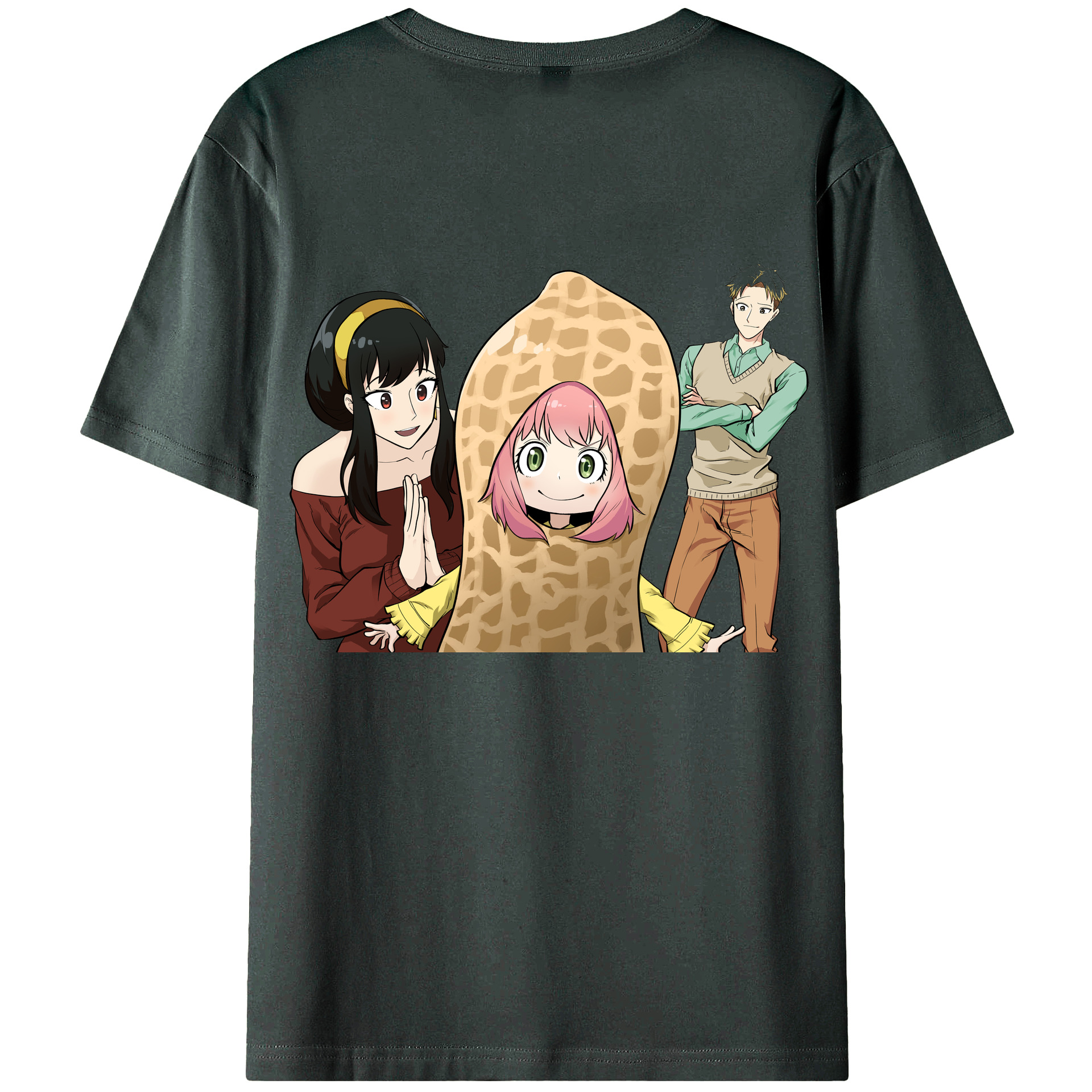 （画像用） SPY×FAMILY间谍家家酒 綿100％ メンズ半袖Tシャツ（バックプリント） 通気性